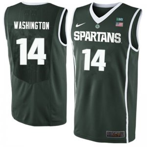 Men Michigan State Spartans NCAA #14 Brock Washington Green Authentic Nike 2019-20 Stitched College Basketball Jersey BW32Z45PG